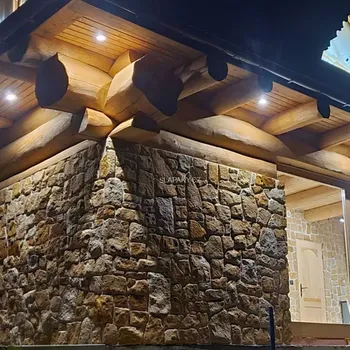 Přírodní kámen Přírodní štípaný pískovec LARA tl. 30 mm, kyklopský obklad (tl. 30 mm, rozměr 10-40 cm - POVRCH RUSTIK/ŘEZANÝ)