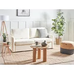 Rozkládací pohovka světle béžová buklé čalounění rozkládací moderní styl obývací pokoj Beliani