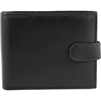 Peněženka Pánská peněženka SteinMeister z pravé přírodní kůže v černém provedení, zapínání na klip
