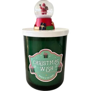 Svíčka DW HOME Vonná svíčka ve skle se sněžítkem Christmas Wish, velká