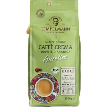 Káva Tempelmann Aurelias BIO Caffe Crema zrnková káva 1kg