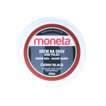 Přípravek pro údržbu obuvi Černý krému na obuv MONETA Velké balení 210 ml