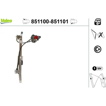 Stahovačka okna Zvedací zařízení oken VALEO 851100