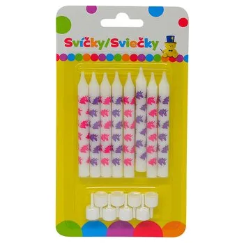 Svíčka Narozeninová svíčka s JEDNOROŽCEM a držákem 8ks