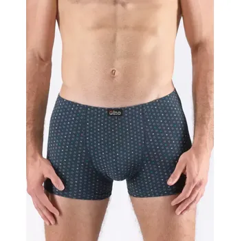 Pánské oblečení GINA pánské boxerky kratší nohavička, šité, s potiskem 73132P petrolejová aqua 54/56