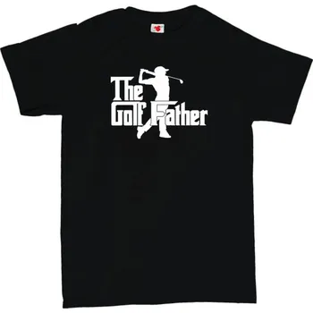 Žertovný předmět The Golf Father - pánské tričko s potiskem XXL černá - black Bílá - 401