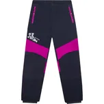 Dívčí šusťákové kalhoty, zateplené - Wolf B2274,tmavě modrá/ růžová Barva: Modrá tmavě, Velikost: 164