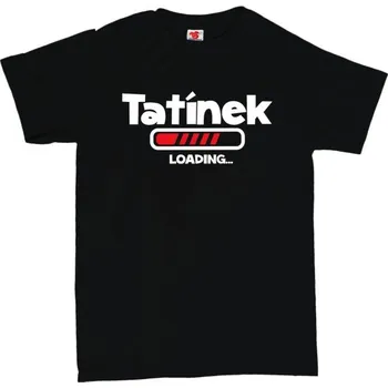 Žertovný předmět Loading tatínek - pánské tričko s potiskem XL bílá - white Modrá - 403