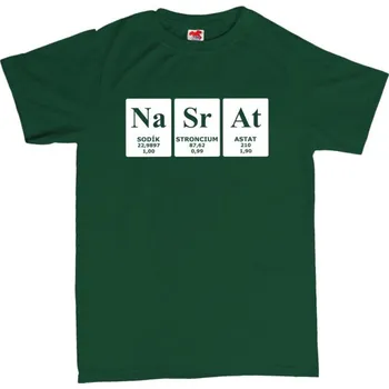 Žertovný předmět Na Sr At - pánské tričko s potiskem M růžová - fuschia Bílá - 401