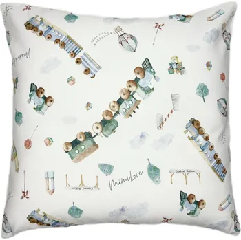 Dekorativní polštářek Mimilove Dekorační polštářek 40x40 cm Vláčky White