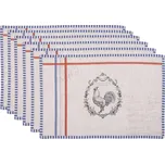 Clayre & Eef - Textilní prostírání DIVINE FRENCH ROOSTER - sada 6 kusů DFR40