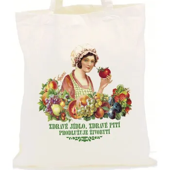 Plátěná nákupní taška, Zdravé jídlo, zdravé pití DOPRODEJ