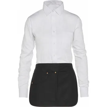 Kuchyňská zástěra SG Accessories - BISTRO (Ex JASSZ Bistro) Krátká zástěra Sevilla do pasu s pouzdrem Barva: Černá