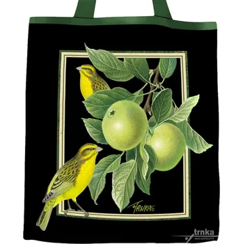 Nákupní taška Plátěná nákupní taška, Jablka v černém