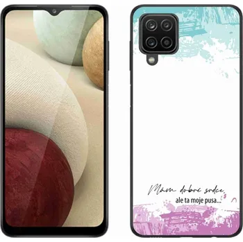 Pouzdro na mobilní telefon Gelový kryt mmCase na Samsung Galaxy A12 - vtipný text 3 bílé pozadí