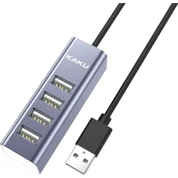 Datové redukce Kaku Adaptér HUB KSC-383 Yilian USB na 4X usb Šedý