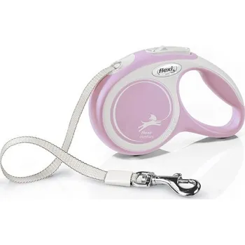 Vodítko pro psa flexi Comfort XS pásek 3m/12kg růžová