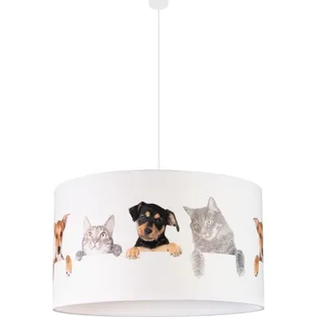 Dětské svítidlo Duolla - Dětský lustr na lanku PRINT M 1xE27/40W/230V pr. 35 cm zvířata