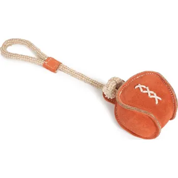 Hračka pro psa Farm Company balon ze semišové kůže na konopném laně 36cm