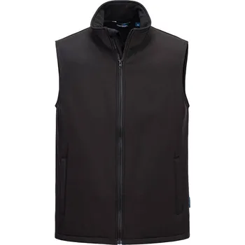 Pánská vesta PORTWEST PRINT A PROMO TK22 / Softshellová vesta - černá L
