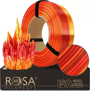 Filament ReFill ROSA3D / PLA SILK / RAINBOW FIRE / 1,75 mm / 1 kg