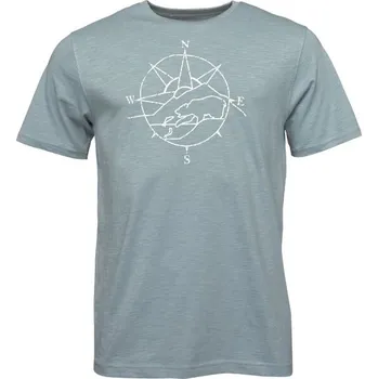 Pánské triko BUSHMAN BARKLY L Světle modrá, Bílá