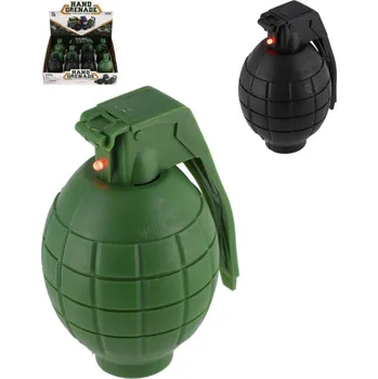 Dětská zbraň Teddies Plastový ruční granát na baterie se zvukem se světlem 10 cm mix barev