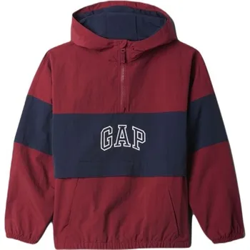 Chlapecká bunda GAP NYLON ANORAK M Vínová, Tmavě modrá, Bílá