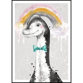 Plakát Jen tak z lásky Plakát Malý Brachiosaurus Rozměr plakátu: A4 (21 x 29,7 cm), Varianta Brachiosaura: Brachiosaurus s motýlkem