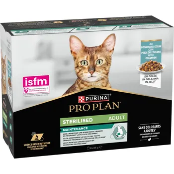 10ks-10x85g PURINA PRO PLAN Cat Sterilised Adult Maintenance mořské ryby vlhké krmivo pro kočky