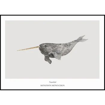 Plakát Jen tak z lásky Plakát Narwhal Rozměr plakátu: A4 (21 x 29,7 cm)