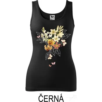 Dámské tričko Tílko dámské, Lilie jsou krásné Barva: Černá, Velikost: XXL