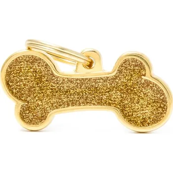 psí známka MY FAMILY BIG BONE GLITTER GOLD