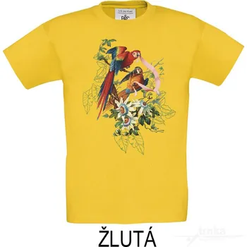Chlapecké tričko Dětské tričko KR, Copak to papoušci našli Barva: Žlutá, Velikost: 158
