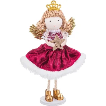 Vánoční dekorace Látková vánoční figurka Angel – Casa Selección ID_1700268