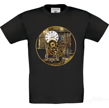 Pánské tričko Tričko UNI Magické oči v rámečku, Steampunk Barva: Černá, Velikost: S