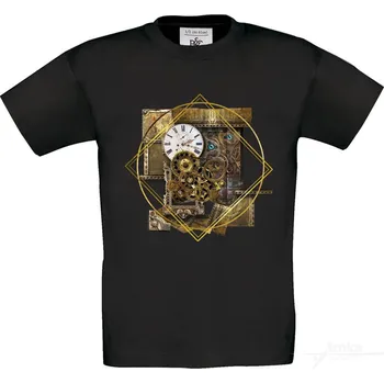 Pánské tričko Tričko UNI Magické oči, Steampunk Barva: Černá, Velikost: S