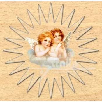 Vánoční ozdoba Ozdoba z plexiskla, Dva andílci na mráčku