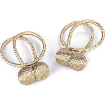 Příslušenství pro záclonu a závěs Sablio Dekorační úvaz na závěsy s magnetem - zlatá