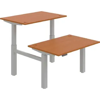 Kancelářský vozík HOBIS párový výškově stavitelný stůl 120 cm, paměť.ovlad. - MOTION DUAL MSD 2M 1200, třešeň + doprava zdarma