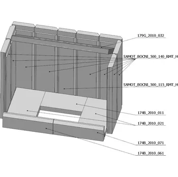 Krbová vložka Romotop Šamotová komora komplet