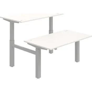 Kancelářský vozík HOBIS párový výškově stavitelný stůl MOTION DUAL MSD 2 1400, stand.ovládání, bílá + doprava zdarma