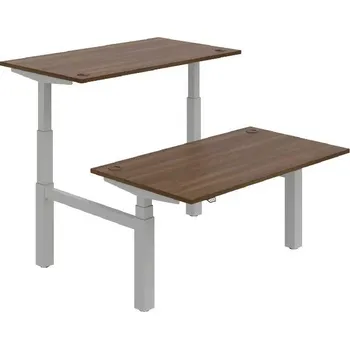 Kancelářský vozík HOBIS párový výškově stavitelný stůl MOTION DUAL MSD 3 1400, stand.ovládání, ořech + doprava zdarma