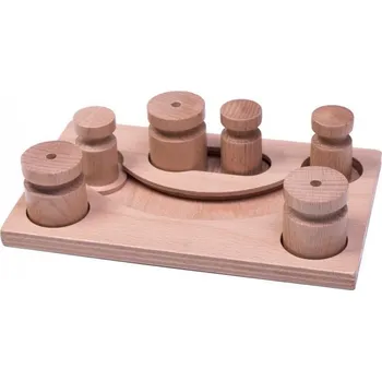 Hračka pro psa My intelligent pets Dřevěný hlavolam Playground - Modul 1C (pouze deska bez kloboučků a válečků)