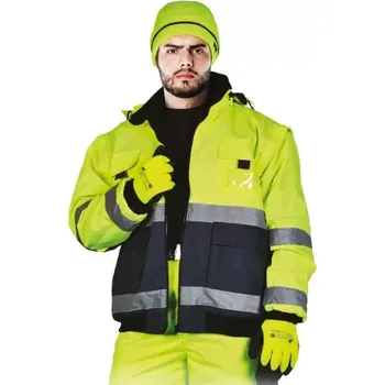 pracovní bunda Leber&Hollman VIBER YG reflexní zimní bunda 2v1 žlutá