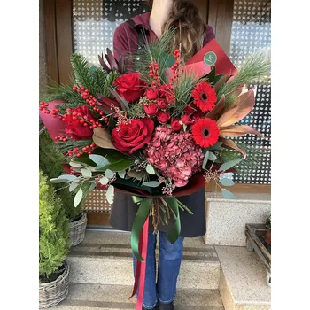 umělá květina Květiny Strašnice Zimní kytice červená