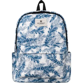 Městský batoh Bílo-modrý dámsky batoh se vzory Peterson PTN 79904 Velikost: ONE SIZE