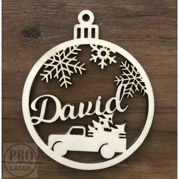 Vánoční ozdoba Dřevěná vánoční ozdoba se jménem 15