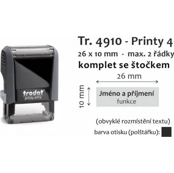 Razítko Trodat 4910, Printy 4 komplet