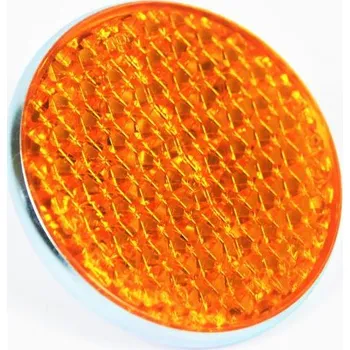 Příslušenství osvětlení automobilu MOTOMAX, s.r.o. Odrazka kulatá oranžová se šroubem (kryt zinek D-57mm) -e- *M